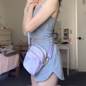 Lilac Pastel Tie-dye Crossbody Purse